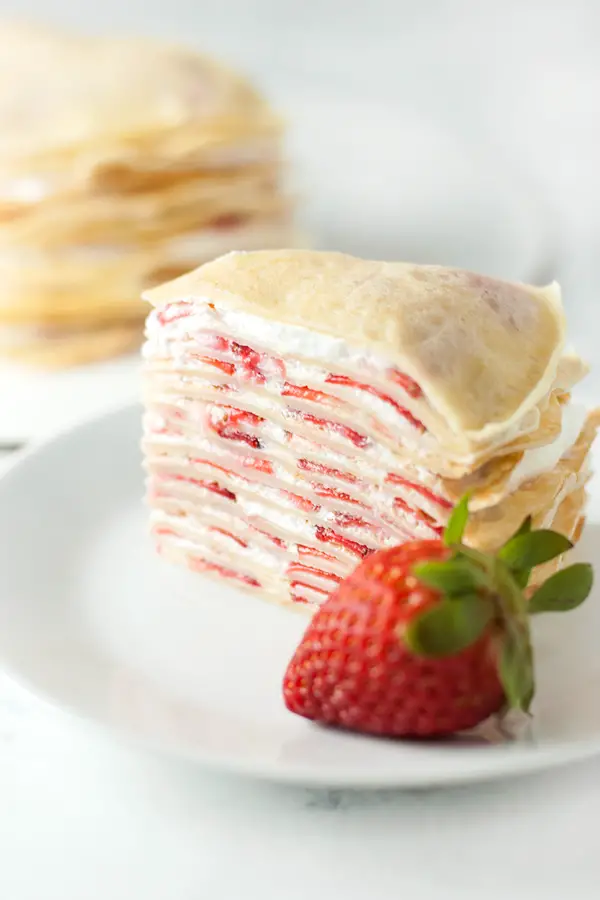 Strawberry Crepe Cake | Contemplating Sweets