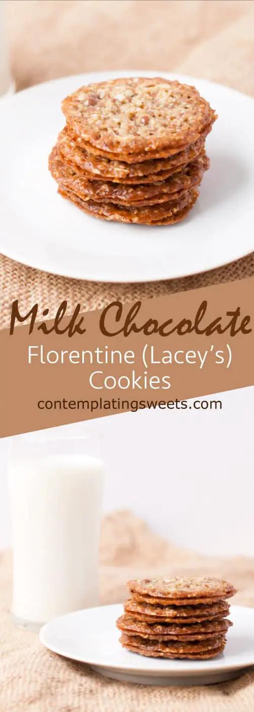 Lacey's Cookies (Milk Chocolate Florentine) Contemplating Sweets