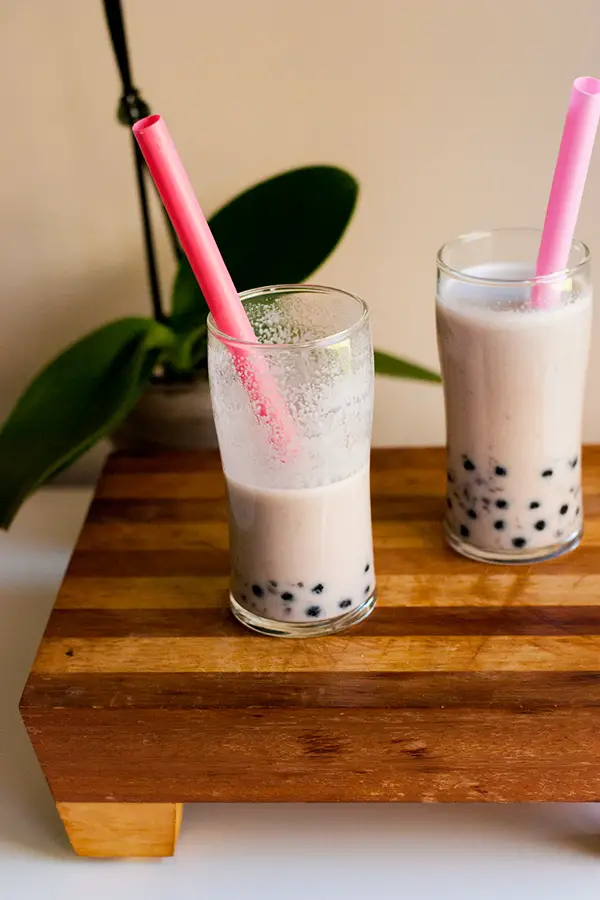 Easy red bean bubble tea