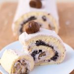 Red bean chestnut roll cake