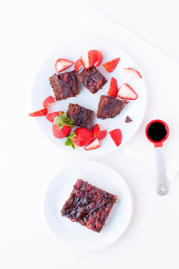 Strawberry Balsamic Brownies