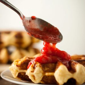 Belgian liege waffles