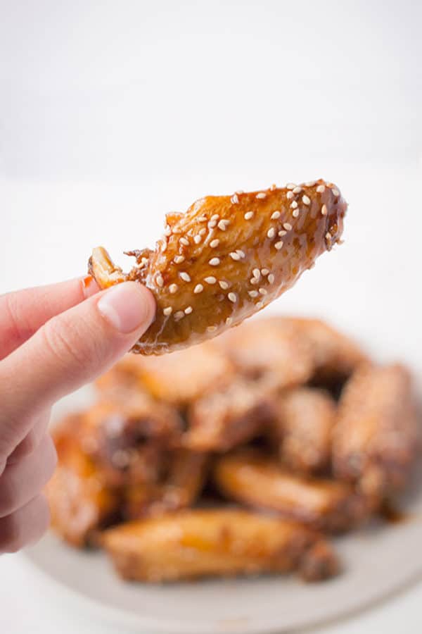 Baked soy sauce sticky wings