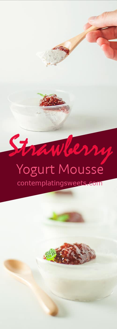 Strawberry Yogurt Mousse, sweetened with Welch's strawberry chia fruit spread