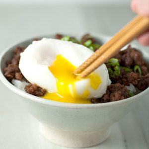 Japanese beef soboro recipe.