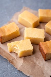 Butter Mochi- a classic Hawaiian treat made with coconut milk and mochiko (glutinous rice flour).