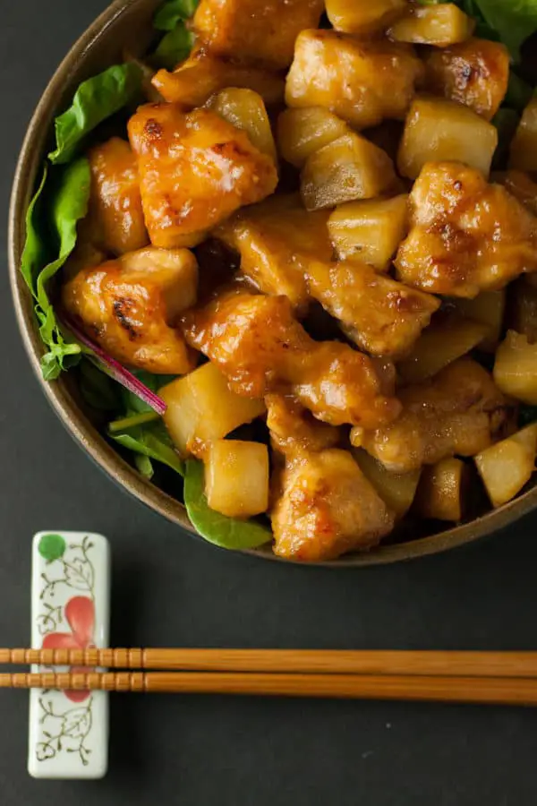 Traditional Japanese style teriyaki made with mirin, soy sauce, suger and sake.