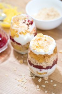 Yogurt And Cereal Parfait With Fruit Jelly- This Super Easy Breakfast Parfait Comes Together In A Snap. Just A Little Prep Work The Night Before Means A Special Breakfast The Next Morning.