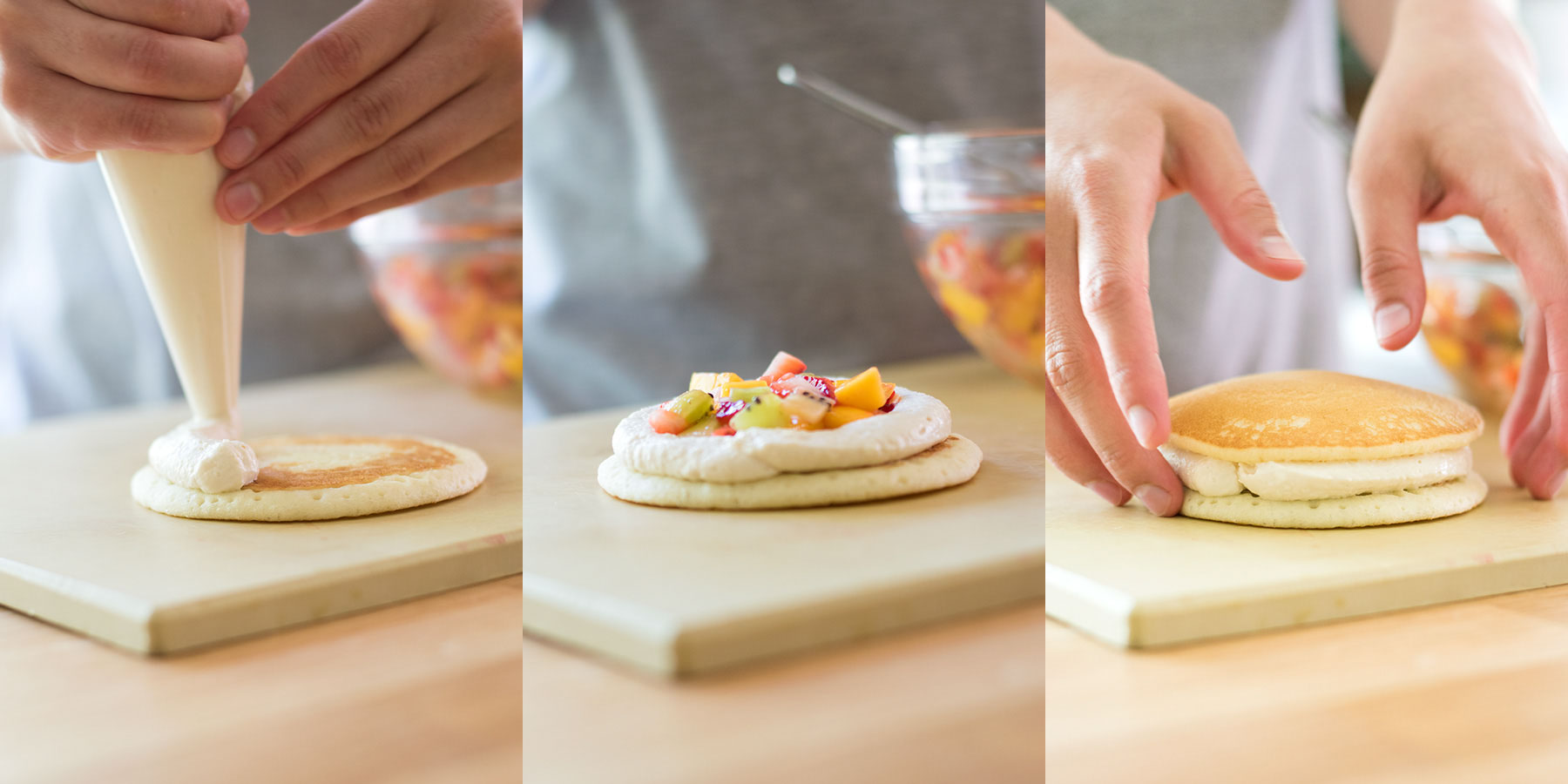 Fruit and Maple Waffle Tacos- These waffle tacos are filled with chopped fruit and sealed with a homemade maple cream cheese. It comes together so easily, you could serve this on a weekday morning!