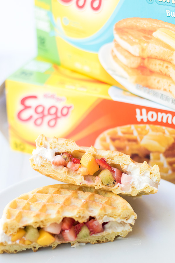 Fruit and Maple Waffle Tacos- These waffle tacos are filled with chopped fruit and sealed with a homemade maple cream cheese. It comes together so easily, you could serve this on a weekday morning!