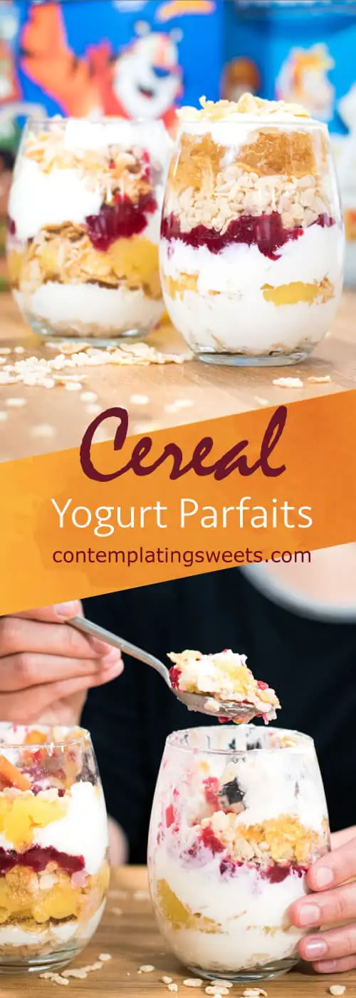 Yogurt and Cereal parfait with fruit jelly- This super easy breakfast parfait comes together in a snap. Just a little prep work the night before means a special breakfast the next morning.