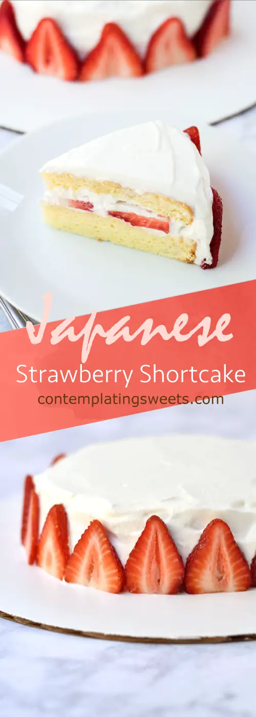 Japanese strawberry shortcake- Light and airy sponge cake with whipped cream and strawberries, Japanese strawberry shortcake is the most popular cake in Japan!