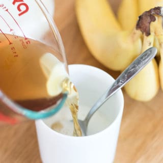 This simple tea is easy to make and perfect for settling down at the end of the day. Chamomile is mixed with banana, which has natural calming properties, to make a naturally sweetened kids bedtime tea.