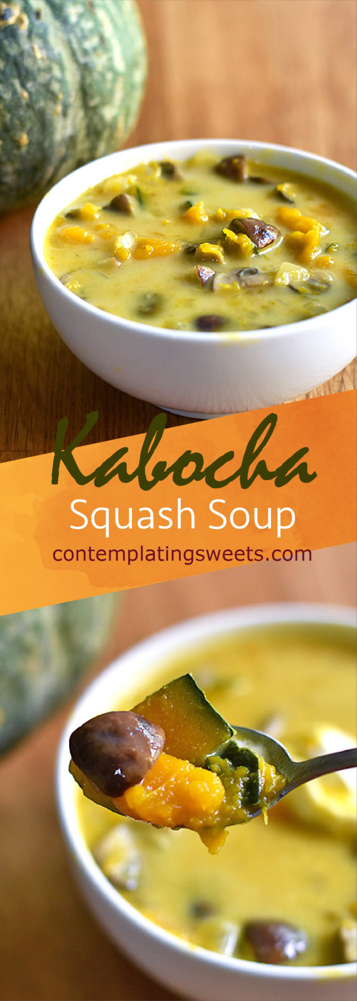 This kabocha squash soup is naturally sweet, and uses just a few simple ingredients to make a comforting and delicious winter soup.