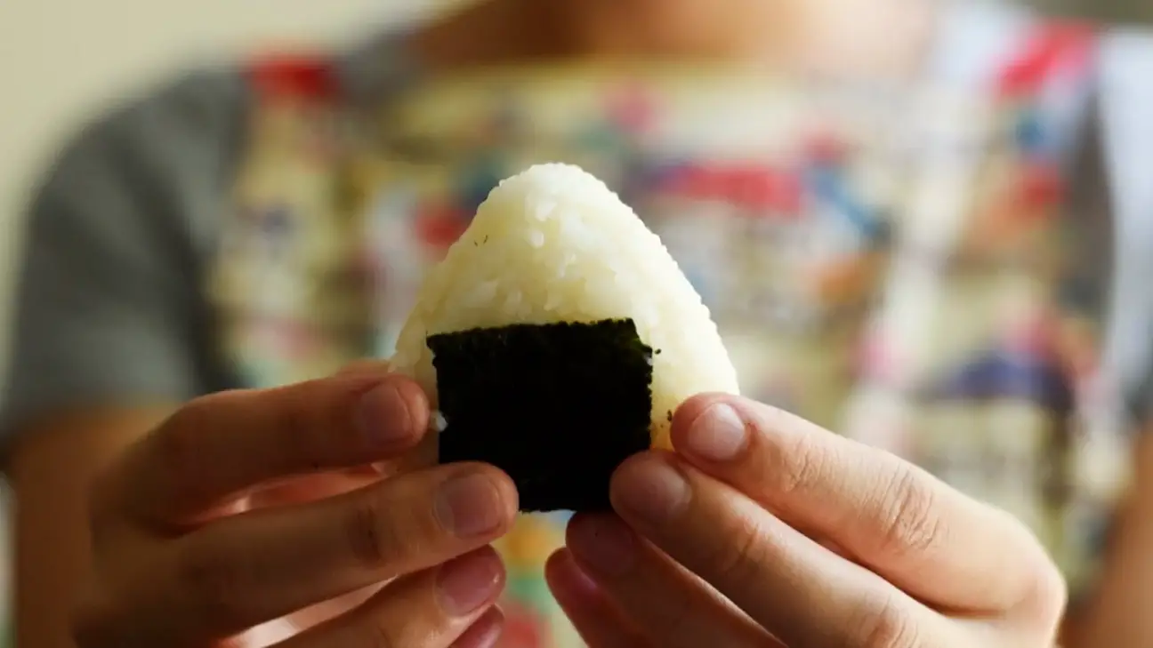 Tuna onigiri Japanese rice ball with japanese mayo