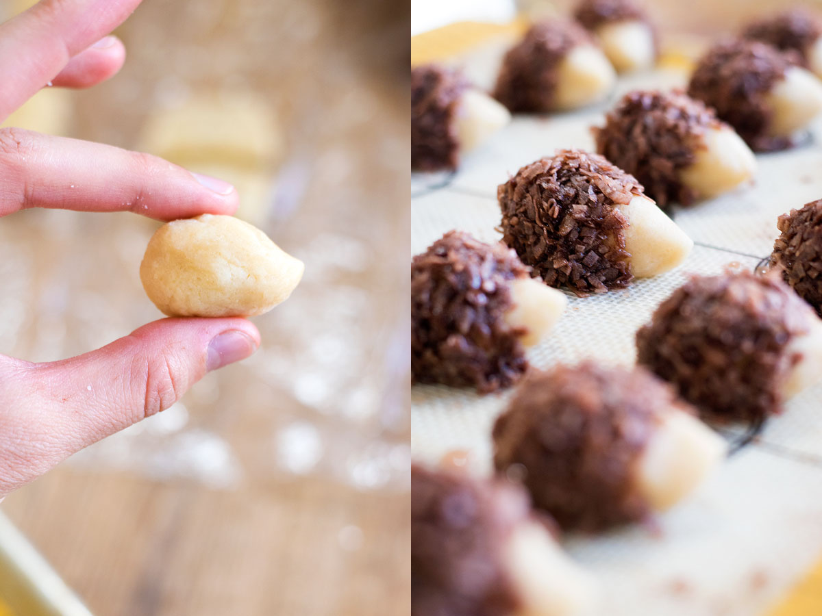 These adorable hedgehog cookies are topped with chocolate coconut spines, and will be sure to delight kids and adults alike.