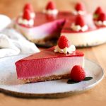 Japanese No Bake Ombré Pink Cheesecake